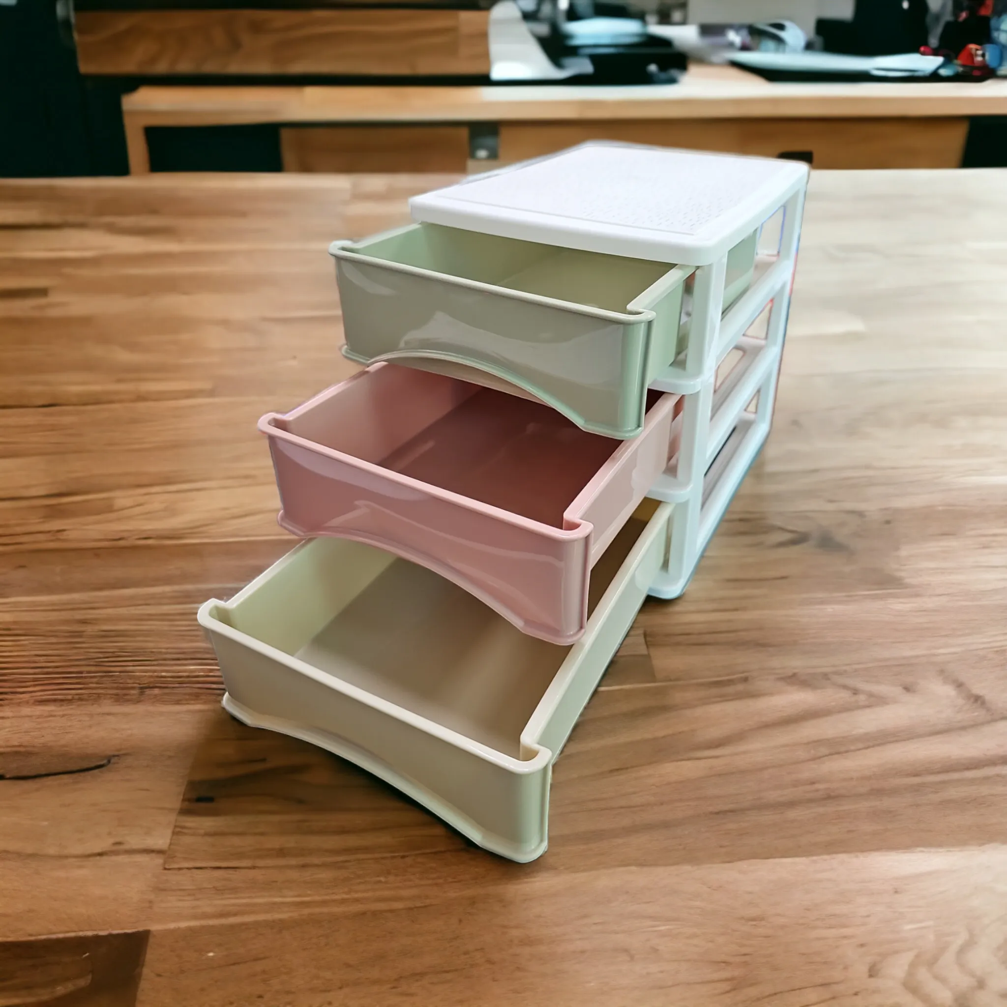 3-Drawer Mini Storage Box Pastel Color 19x22x15.5cm  141