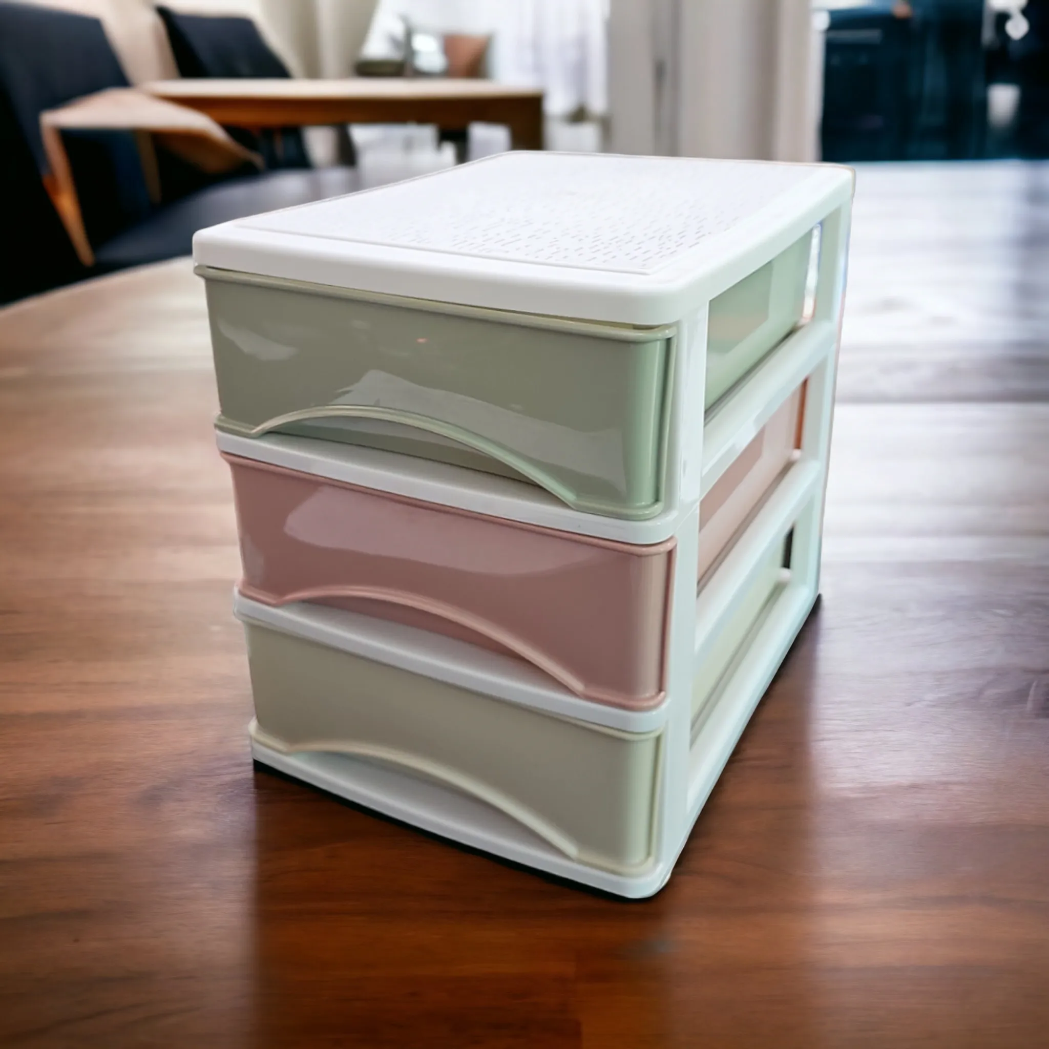 3-Drawer Mini Storage Box Pastel Color 19x22x15.5cm  141