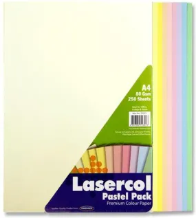 A4 80gsm Colour Paper 250 Sheets - Pastel