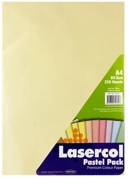 A4 80gsm Colour Paper 250 Sheets - Pastel