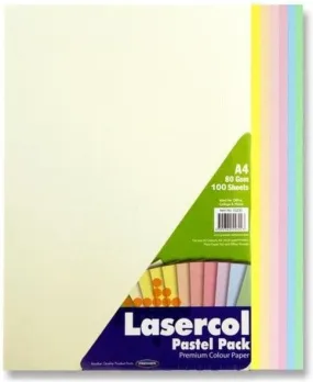 A4 Coloured Paper 100 Sheets - Pastel