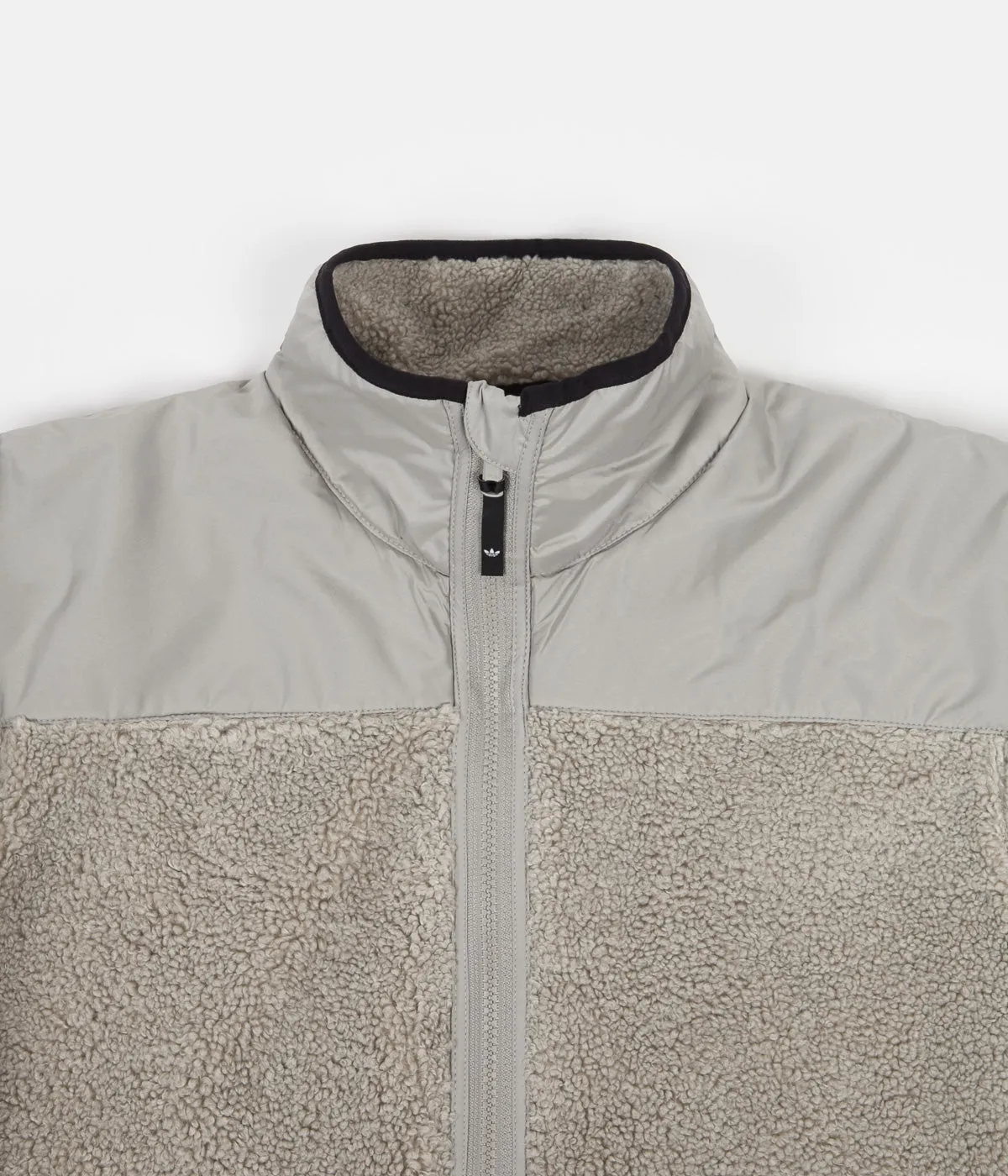 Adidas Zip Fleece - Feather Grey / Orange