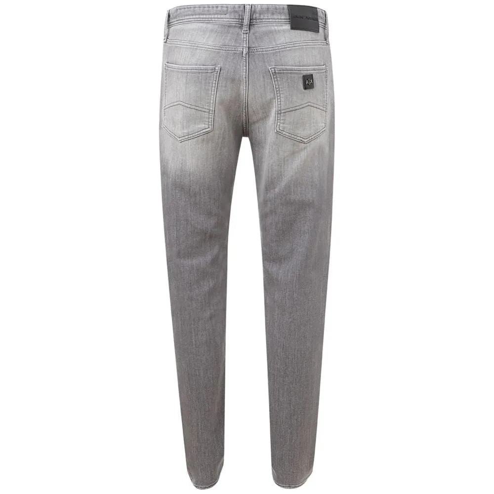 Armani Exchange Sleek Gray Cotton Denim Essentials