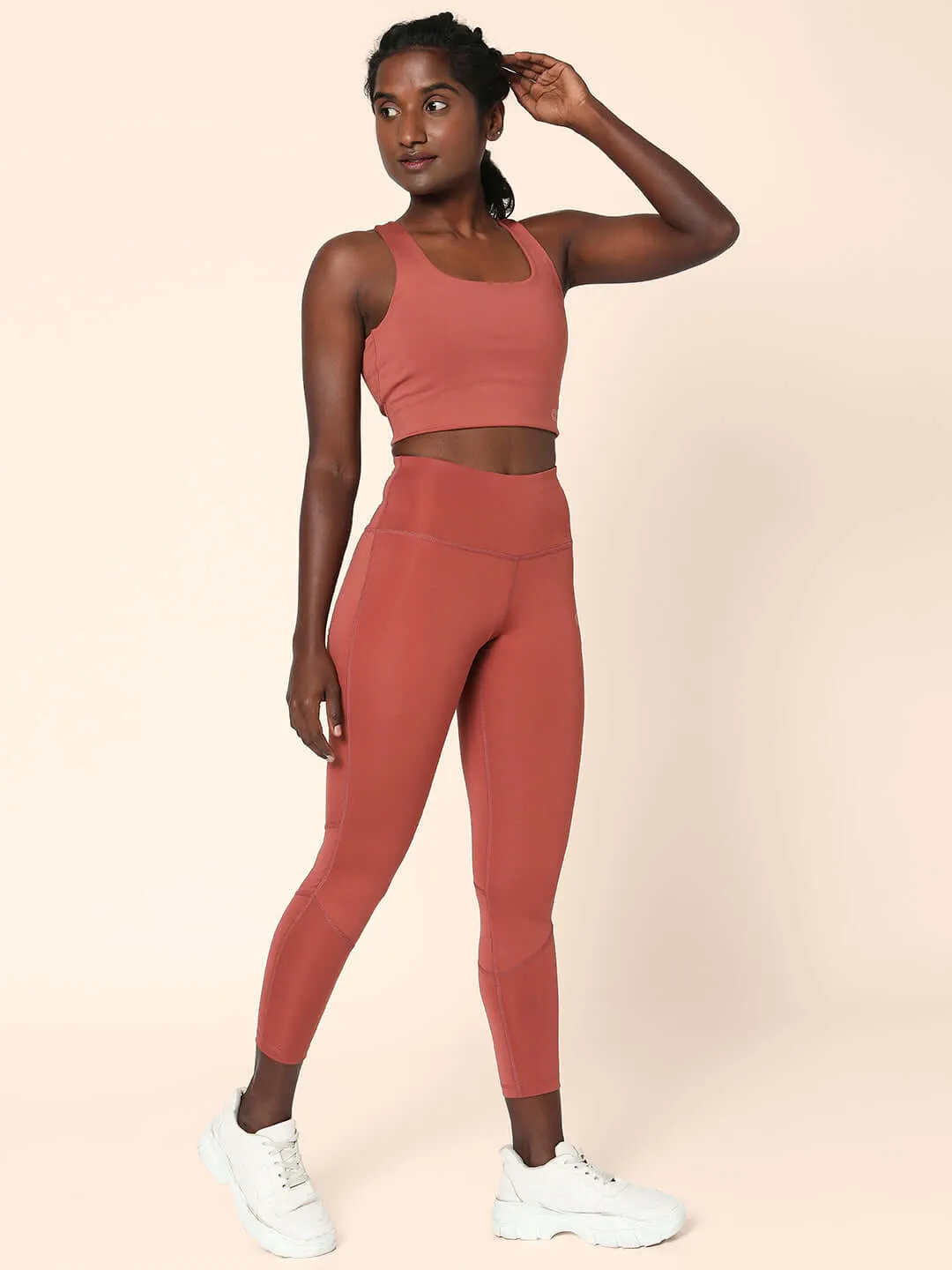 Ath Perform 7/8 High Waist Leggings Marsala