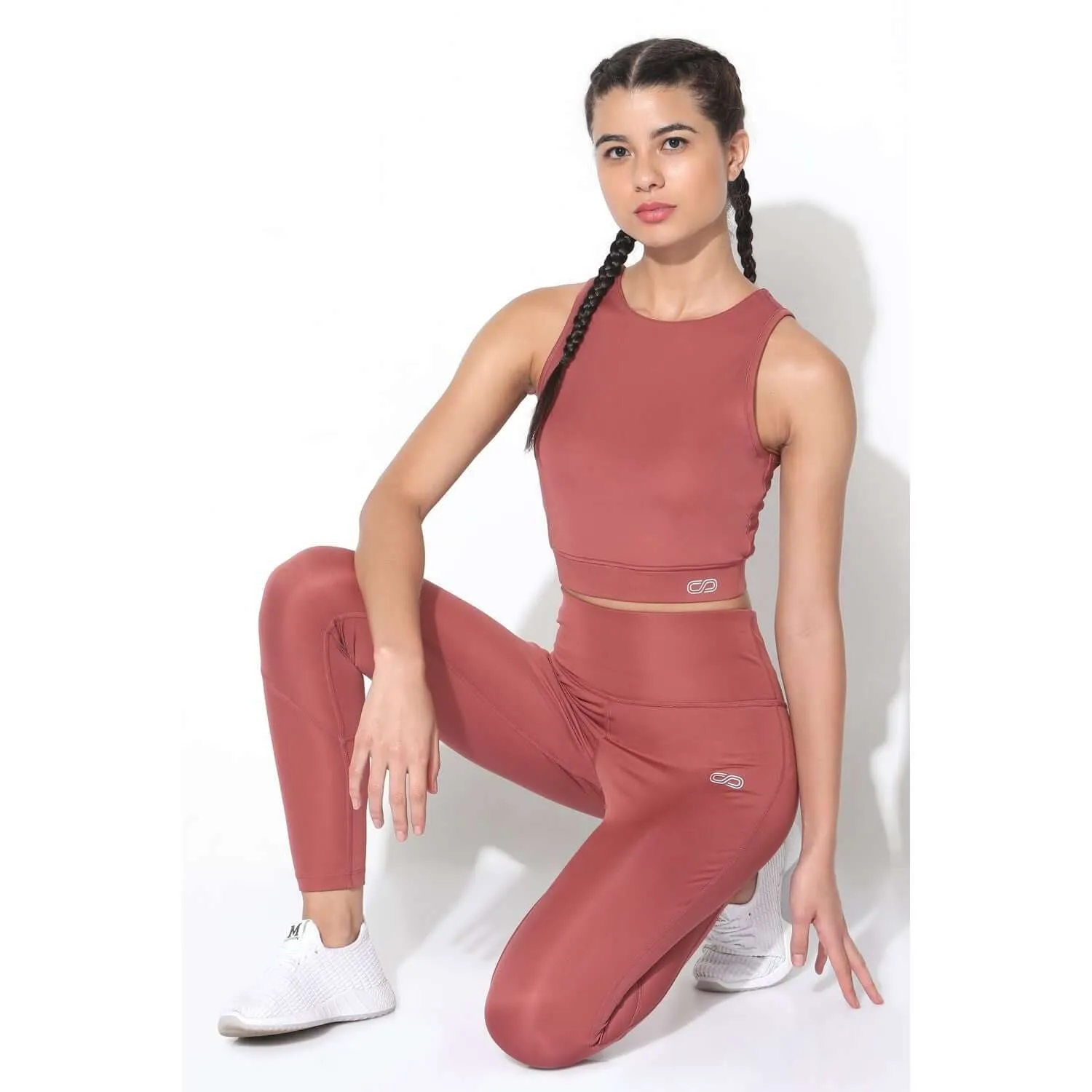 Ath Perform 7/8 High Waist Leggings Marsala