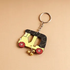 Auto - Abstract Pastel Handpainted Wooden Key Chain