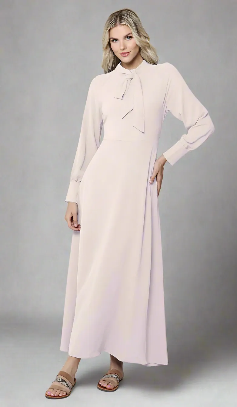 Ayza Modest Long Maxi Dress - Blush