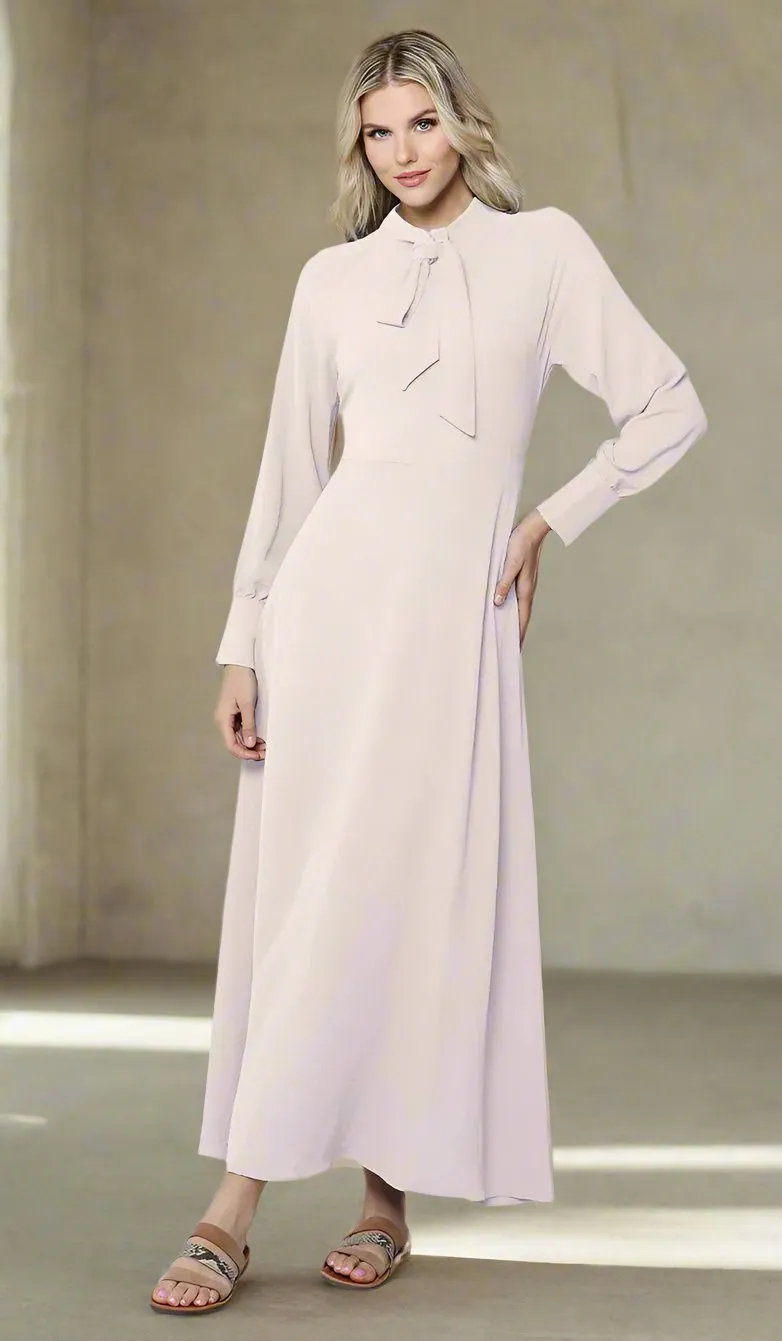 Ayza Modest Long Maxi Dress - Blush