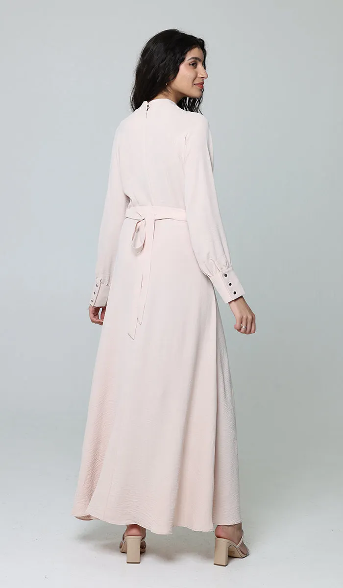 Ayza Modest Long Maxi Dress - Blush