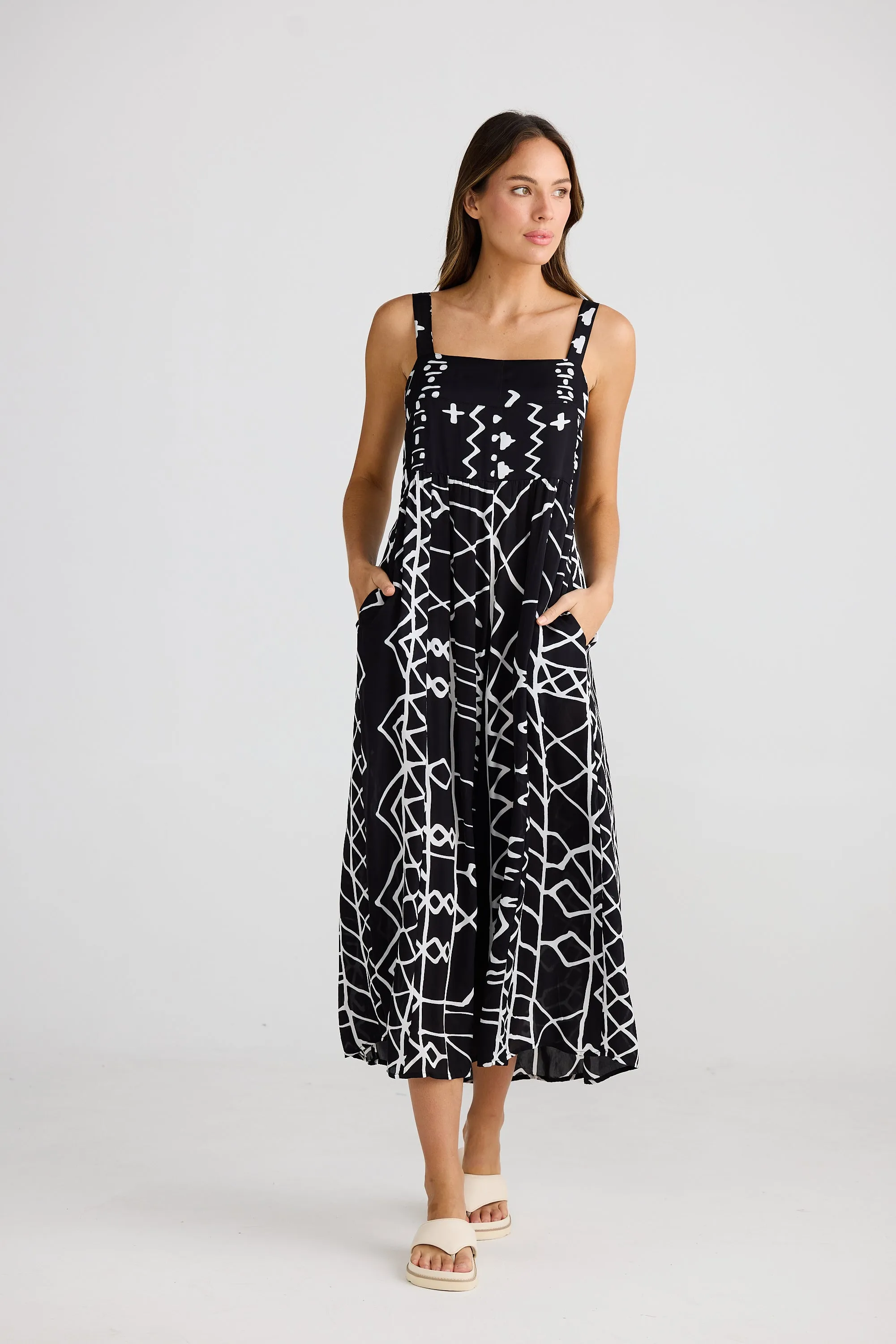 Bahama Dress - Cupro Black Indus