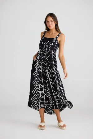 Bahama Dress - Cupro Black Indus