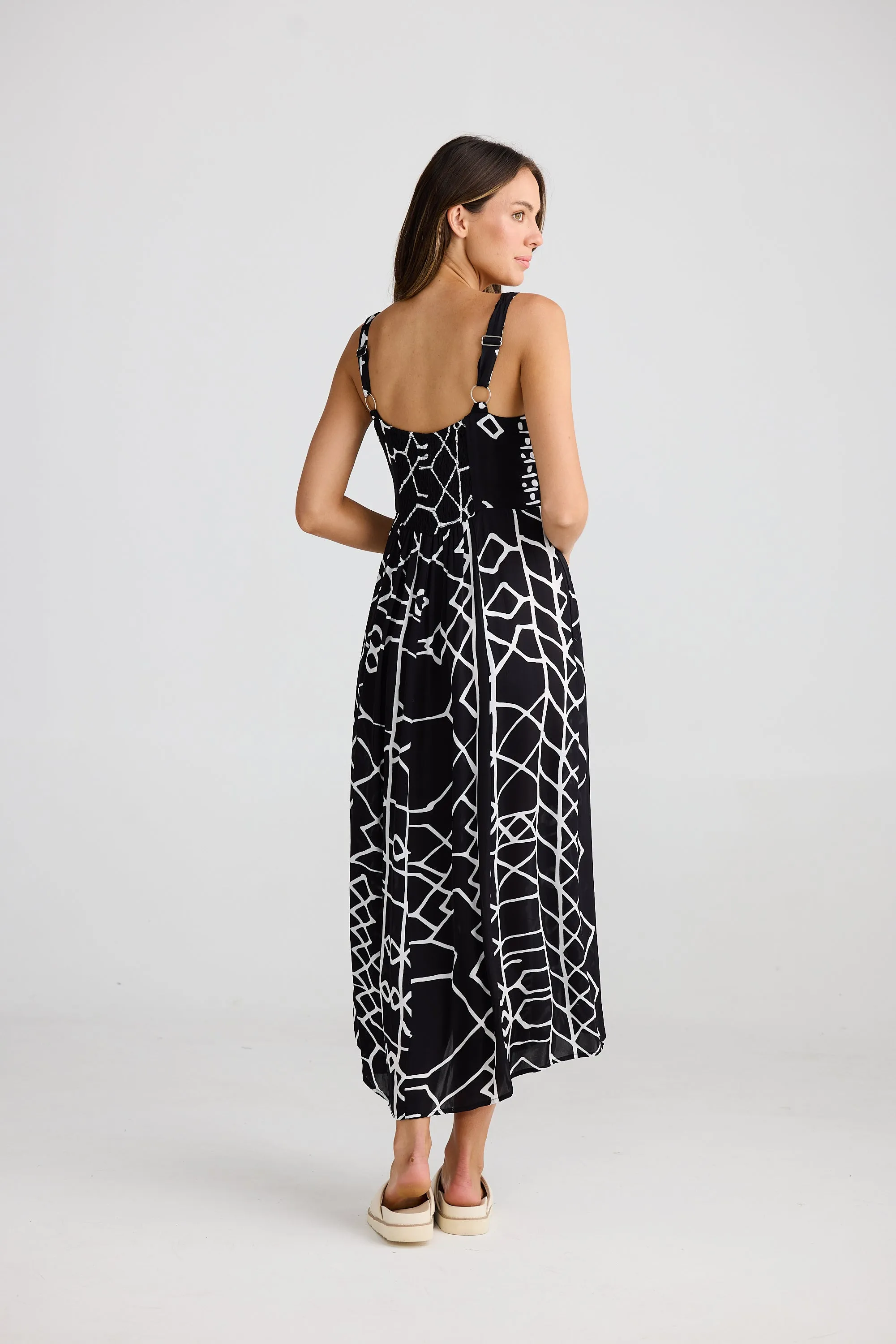 Bahama Dress - Cupro Black Indus