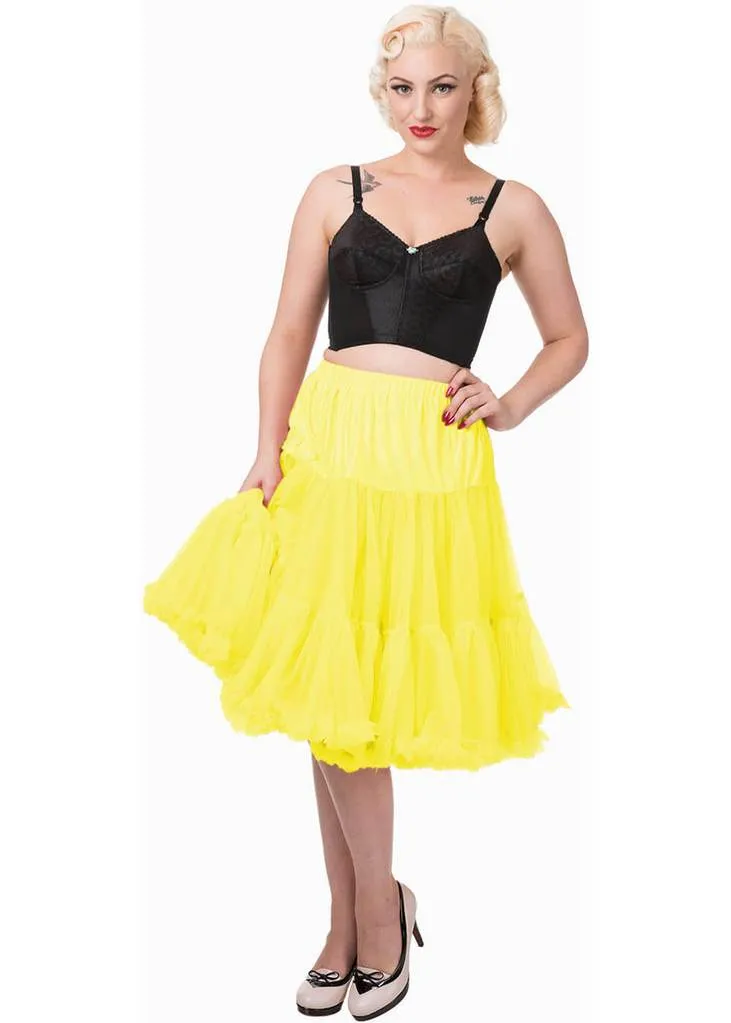 Banned 50's Petticoat Long Yellow