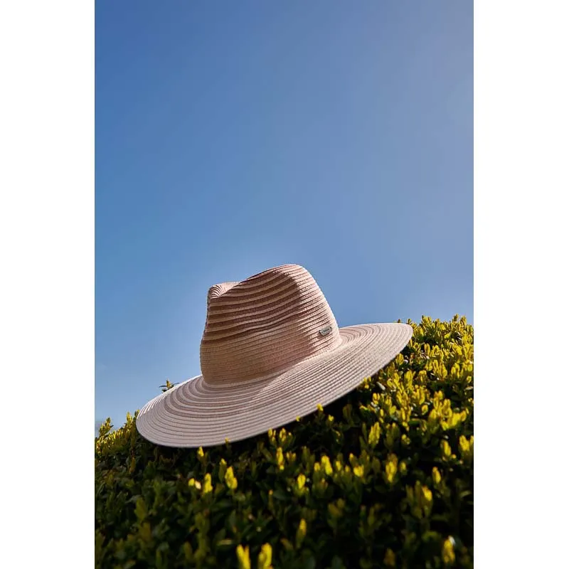 Barbour Adria Ombre Fedora Ladies Summer Hat - Primose Pink