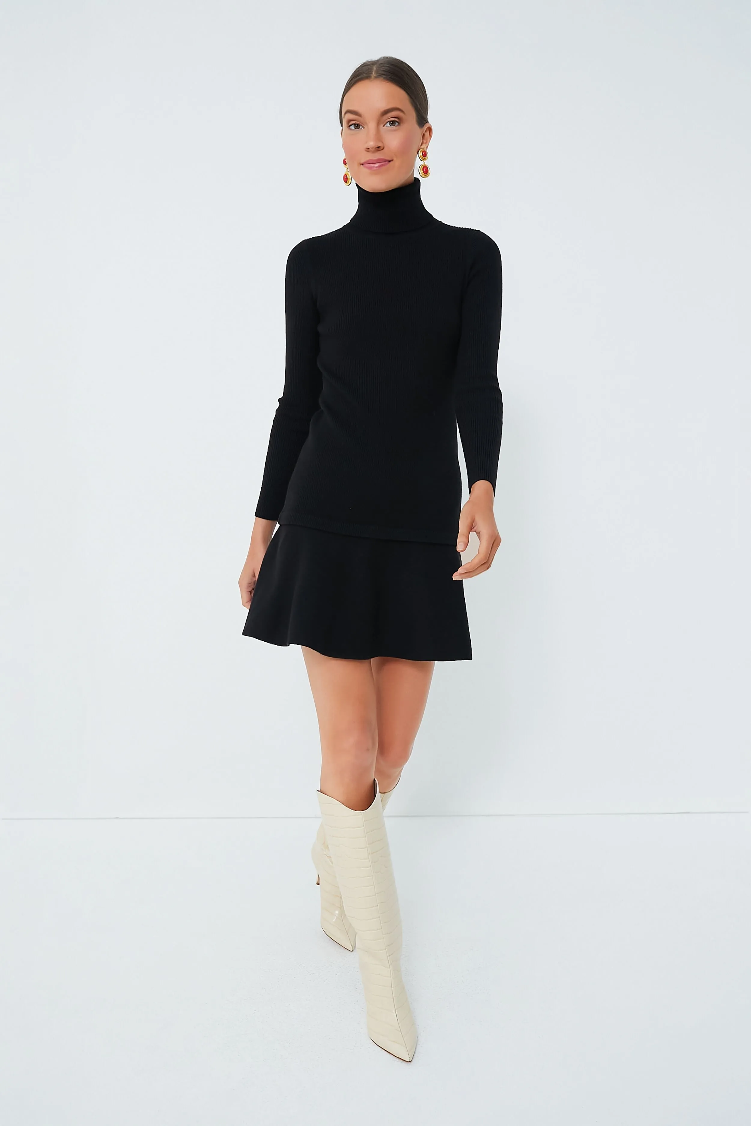 Black Baxter Turtleneck Dress