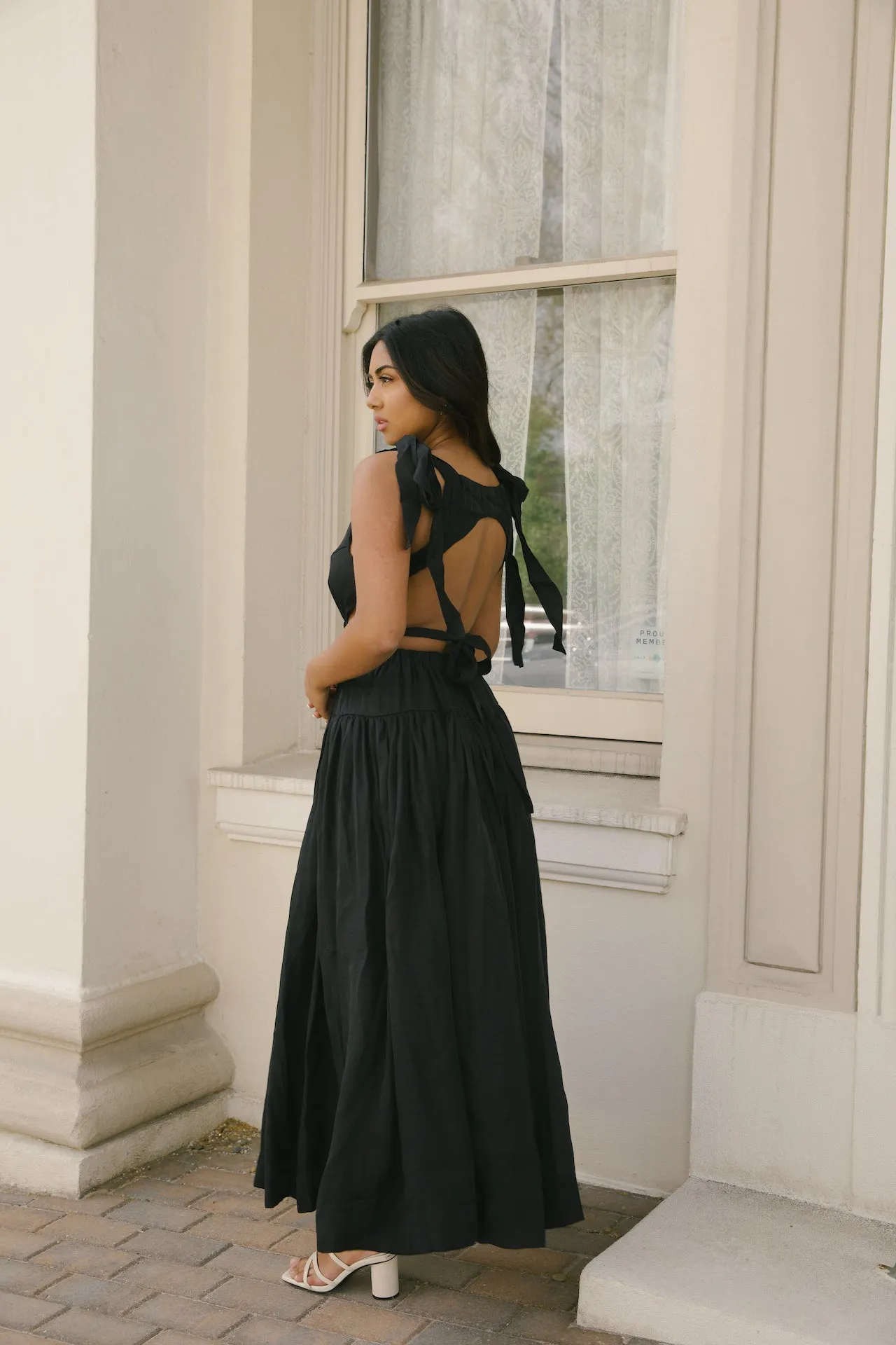 Black Cut Out Maxi Dress