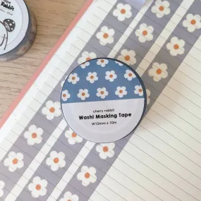 Blue Pastel Daisies Washi Tape by Cherry Rabbit