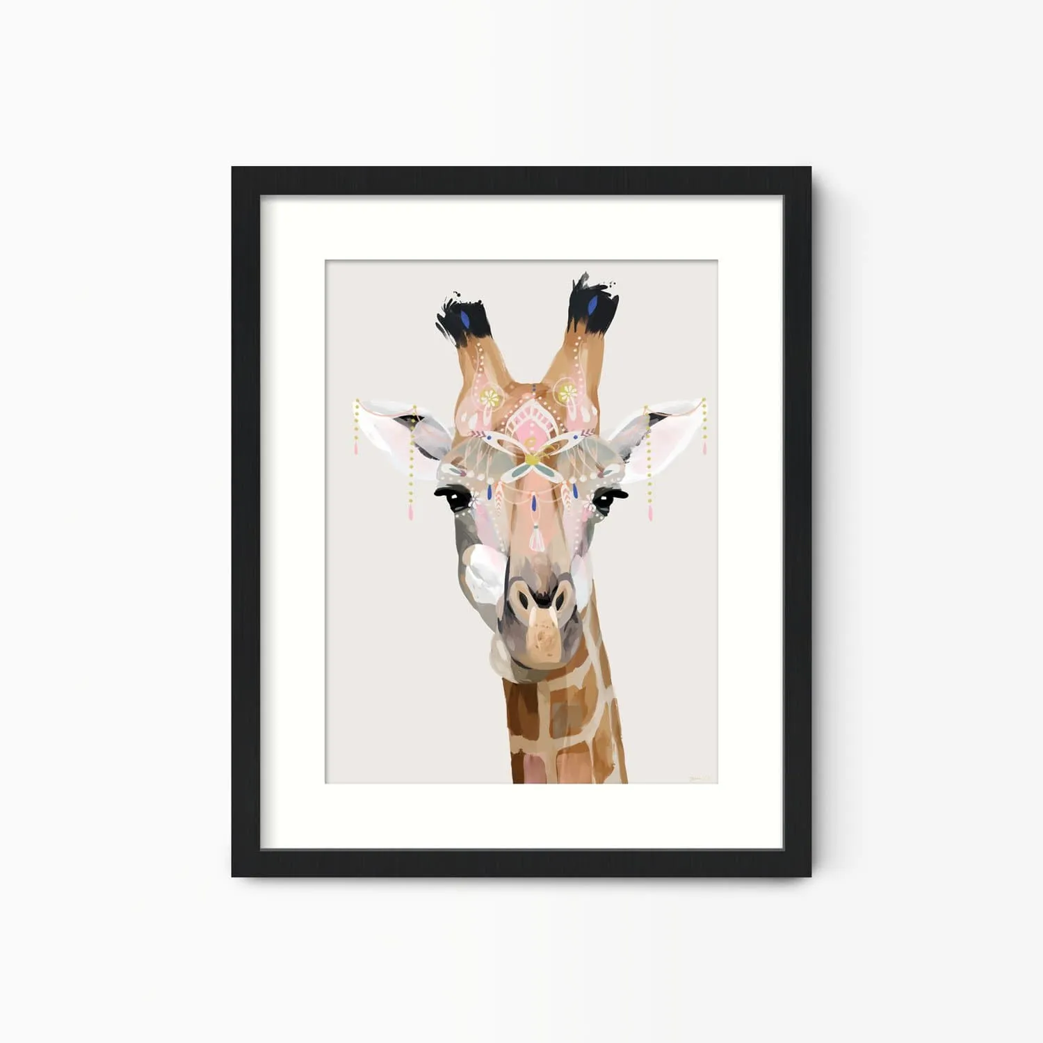 Bohemian Giraffe Art Print