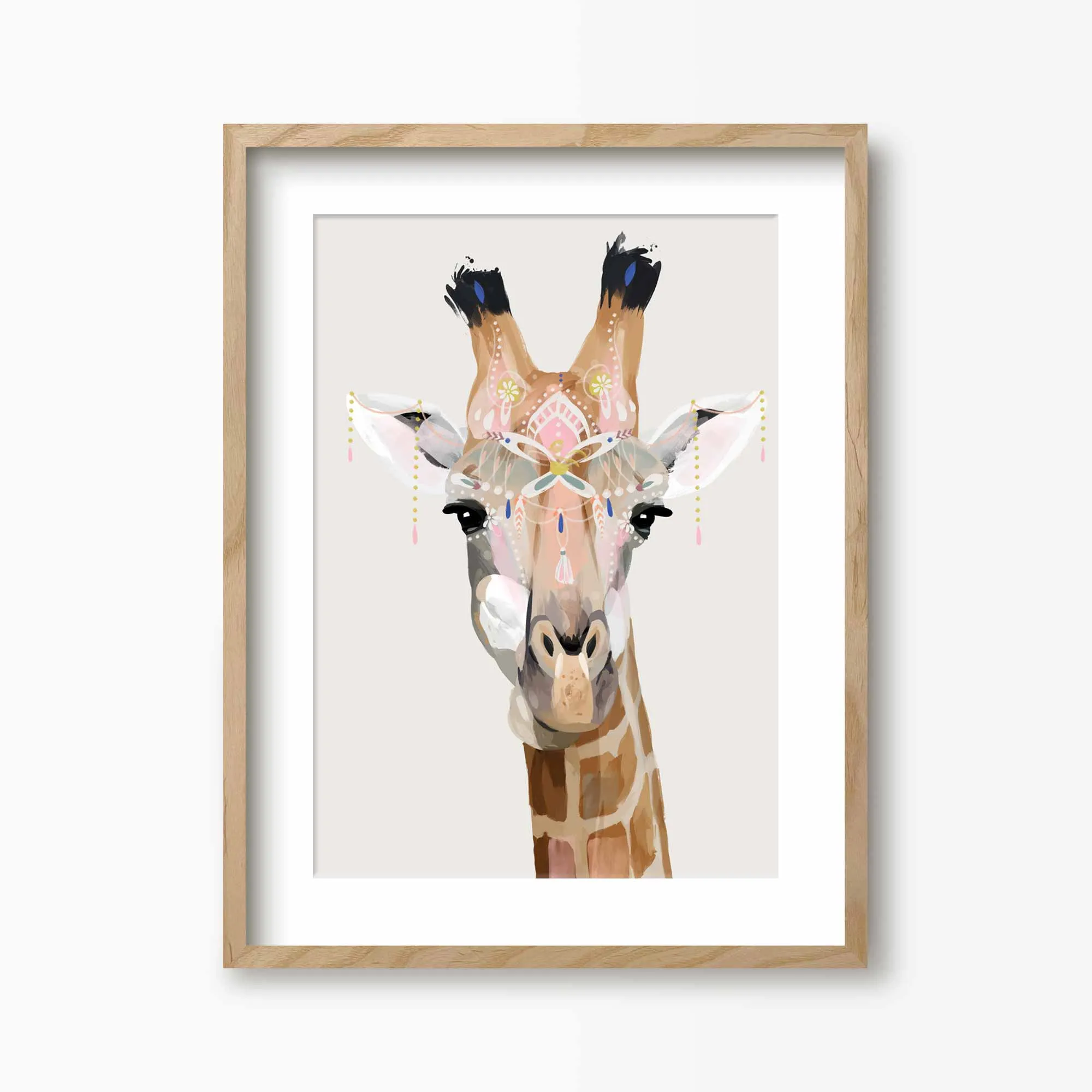 Bohemian Giraffe Art Print