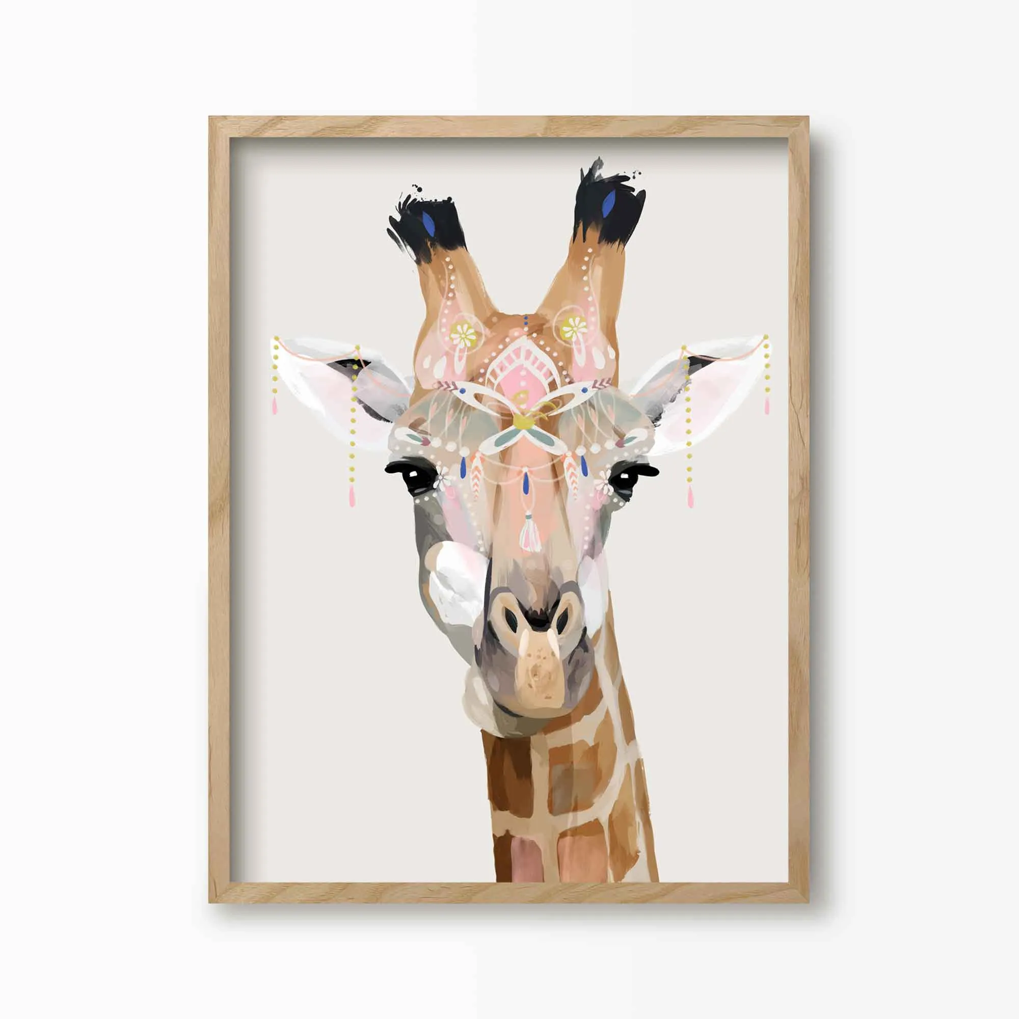 Bohemian Giraffe Art Print