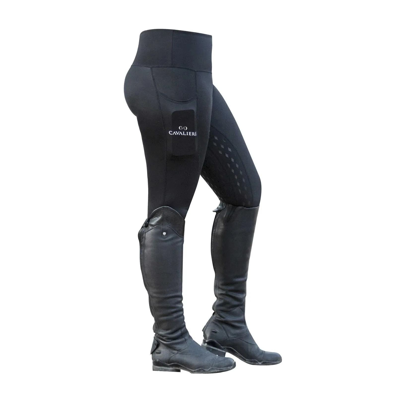 Cavaliere Couture The Grand Prix Full Seat Black Riding Tights