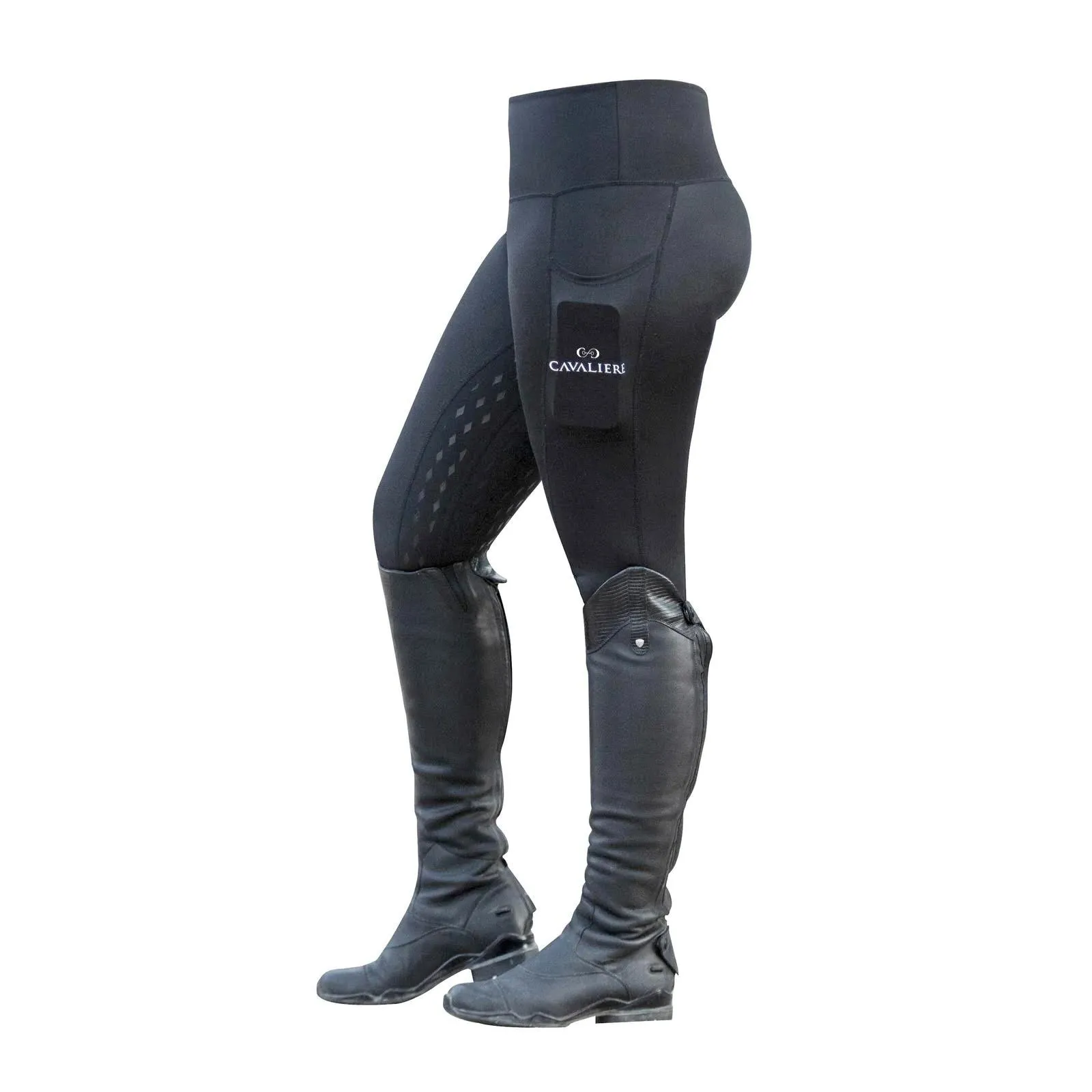 Cavaliere Couture The Grand Prix Full Seat Black Riding Tights