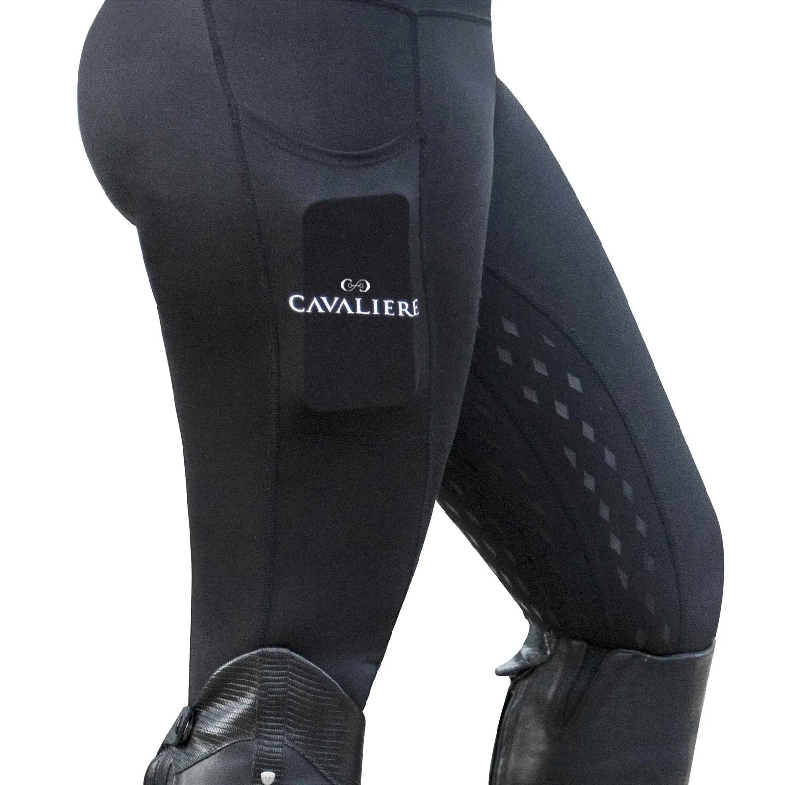 Cavaliere Couture The Grand Prix Full Seat Black Riding Tights