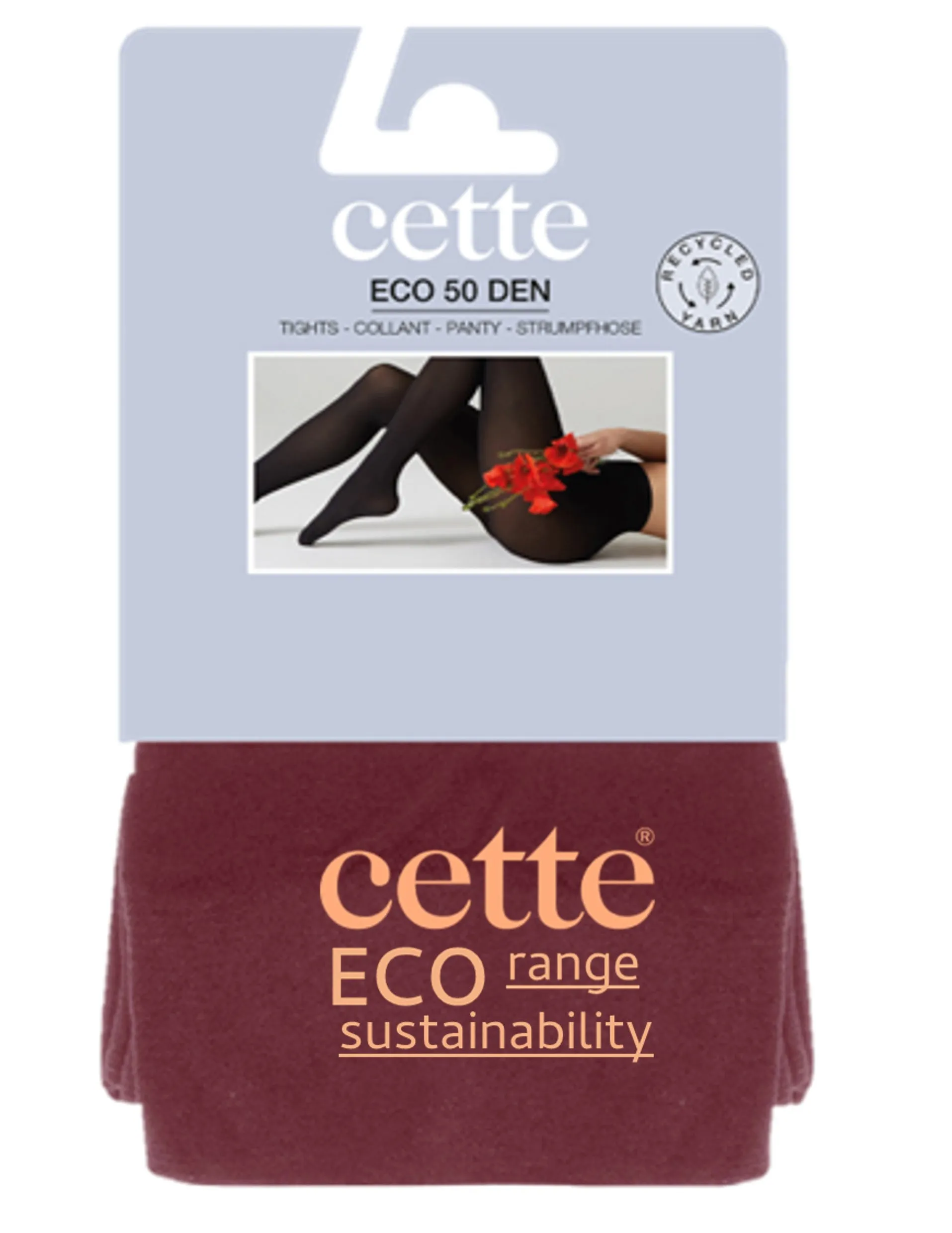 Cette ECO 50 Denier Plus Size Tights Burnt Russet