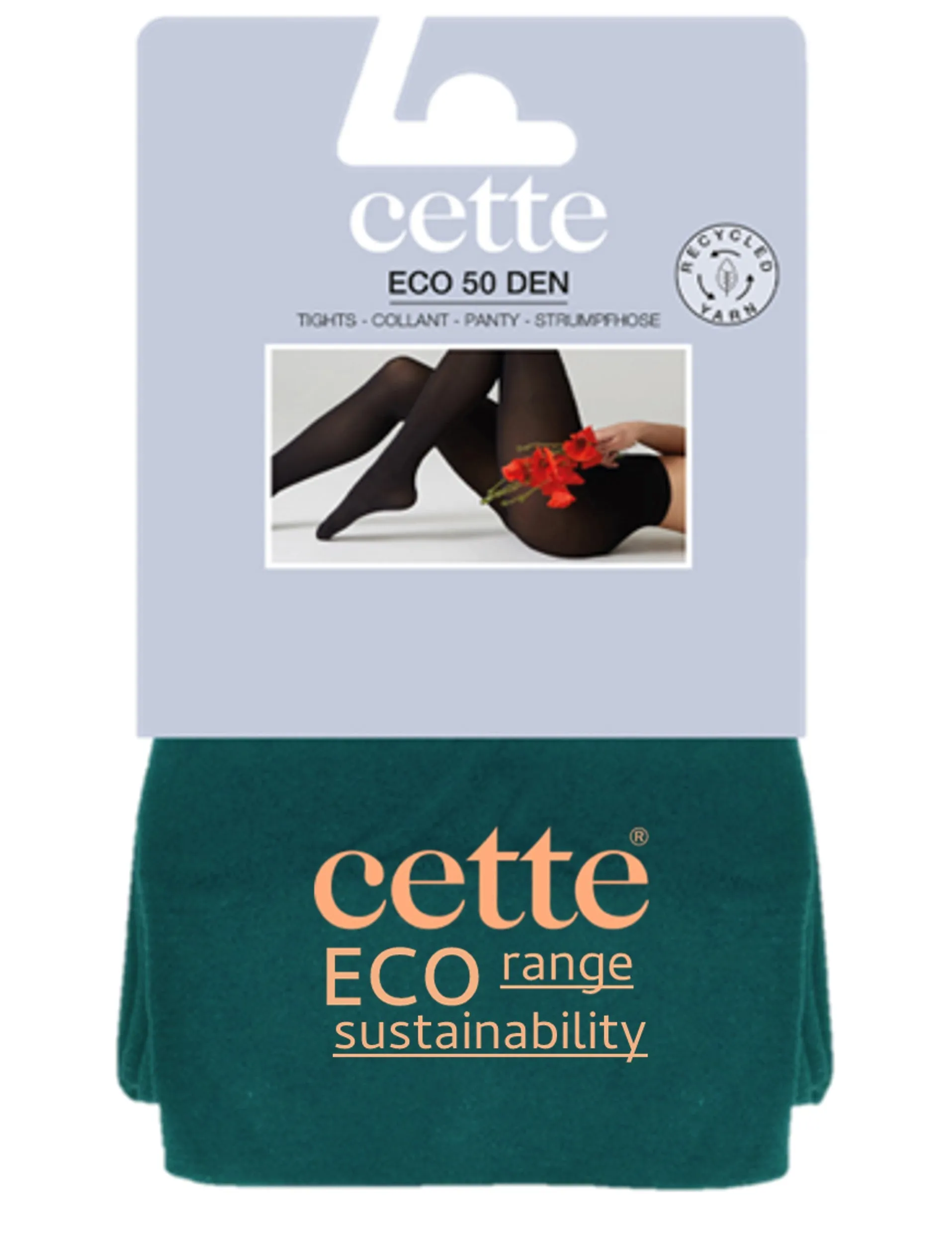 Cette ECO 50 Denier Plus Size Tights Green Mint