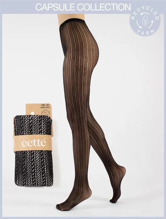 Cette ECO Recyled Ribbed Fishnet Tights 441-12