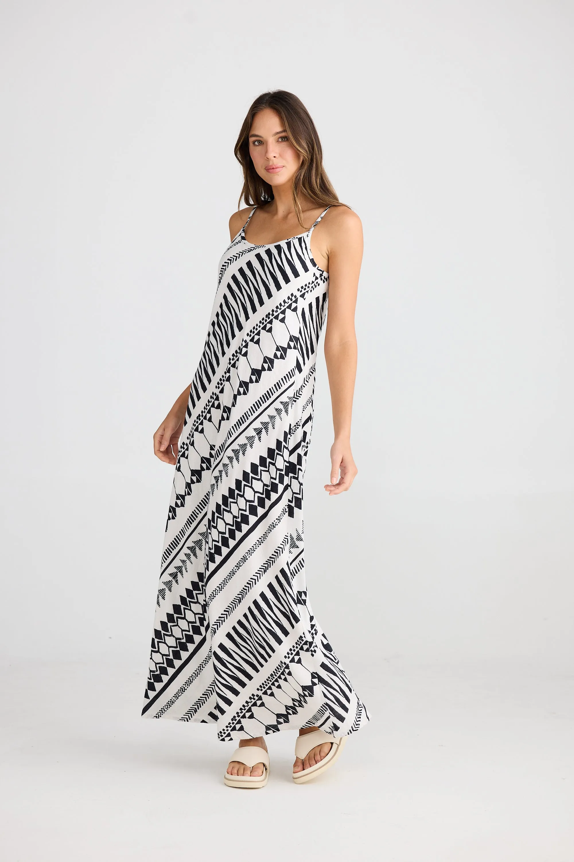 Claro Linen Maxi Dress - Bahama Print