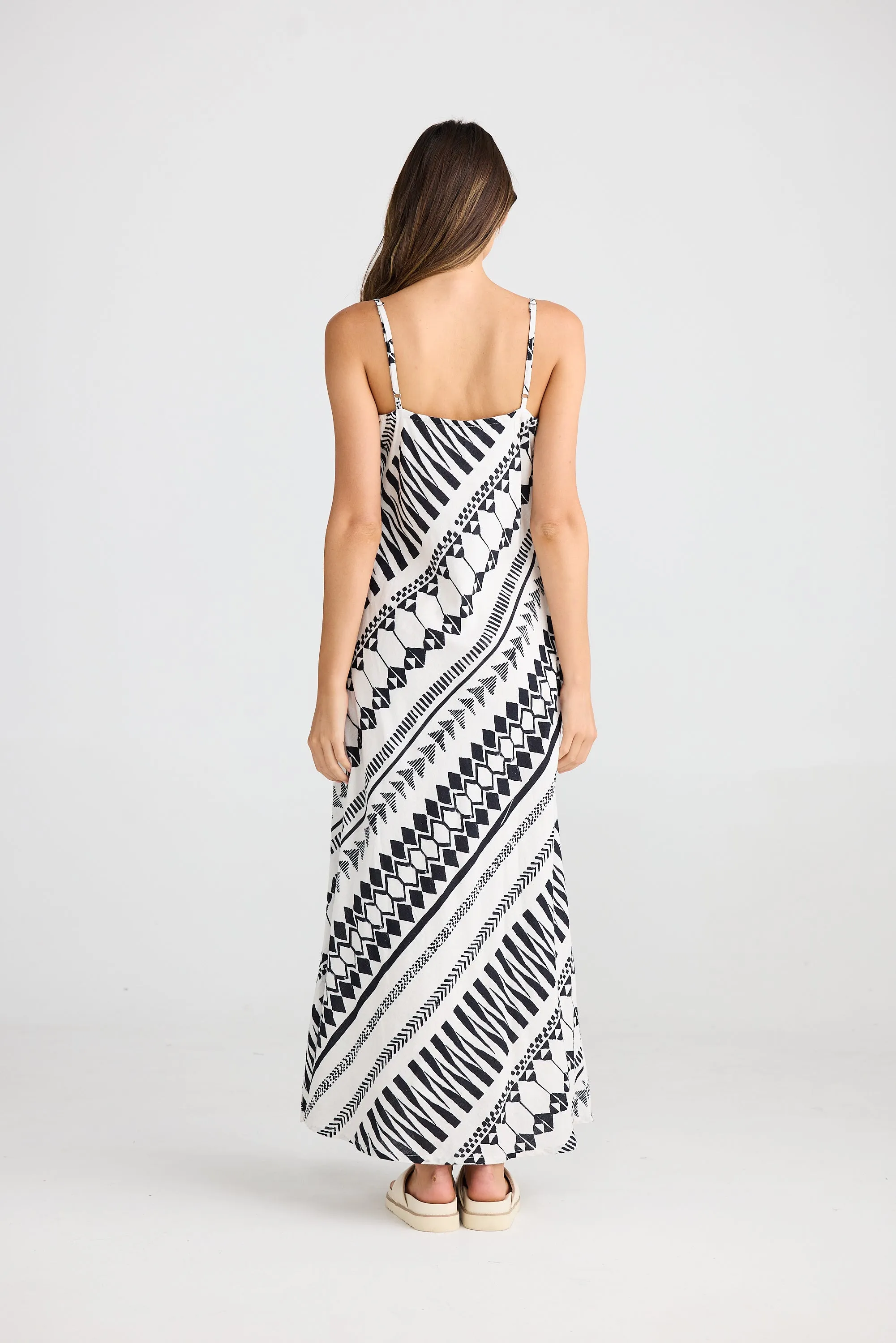 Claro Linen Maxi Dress - Bahama Print