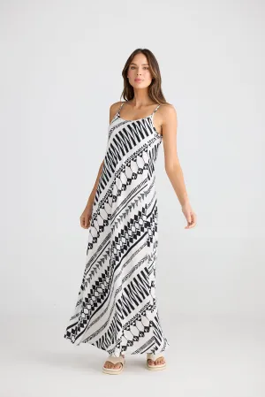 Claro Linen Maxi Dress - Bahama Print