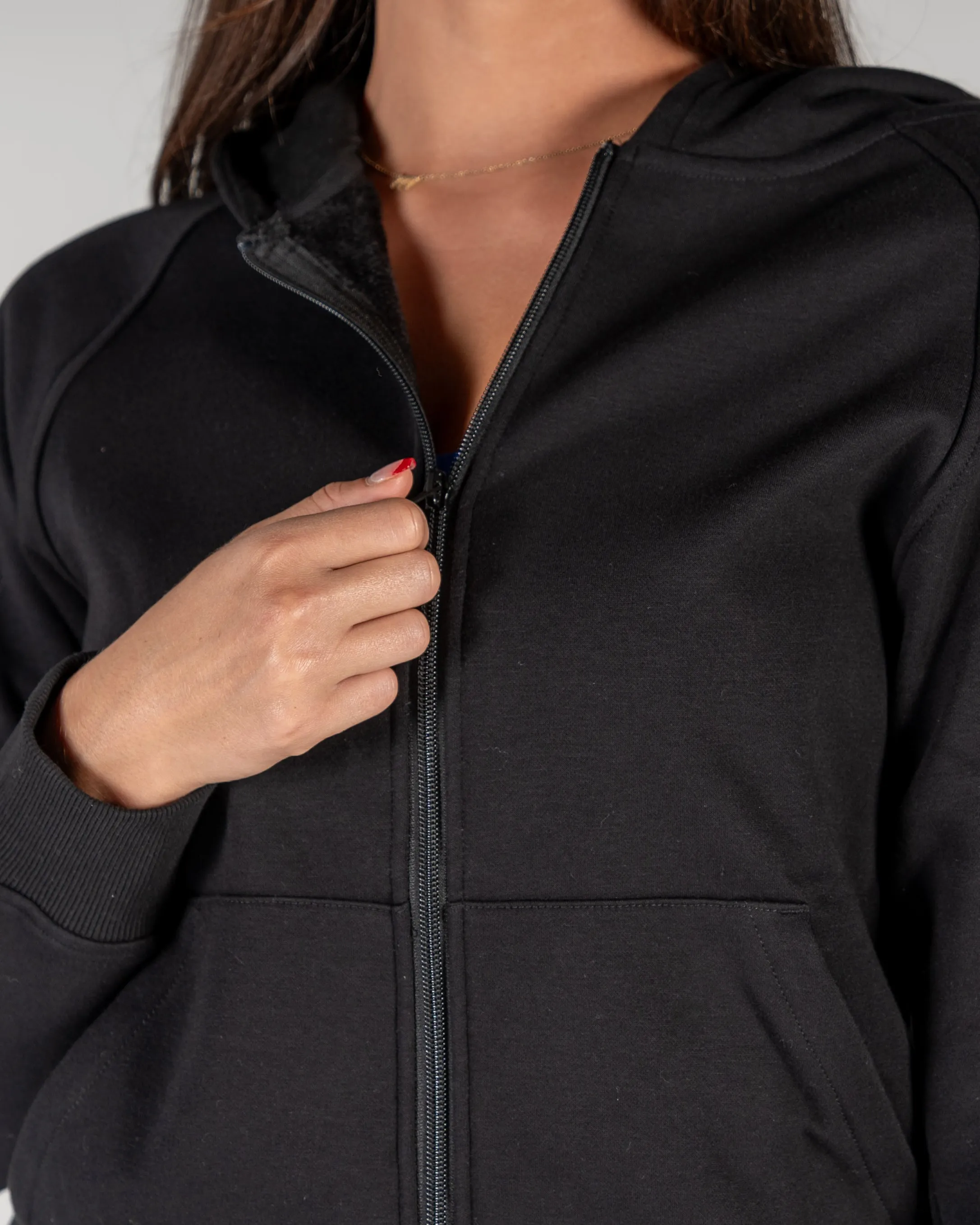 Classic Full-Zip Hoodie - Black