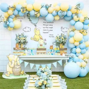 Classic Pooh Balloon Arch - Blue and Yellow Balloon Garland Kit