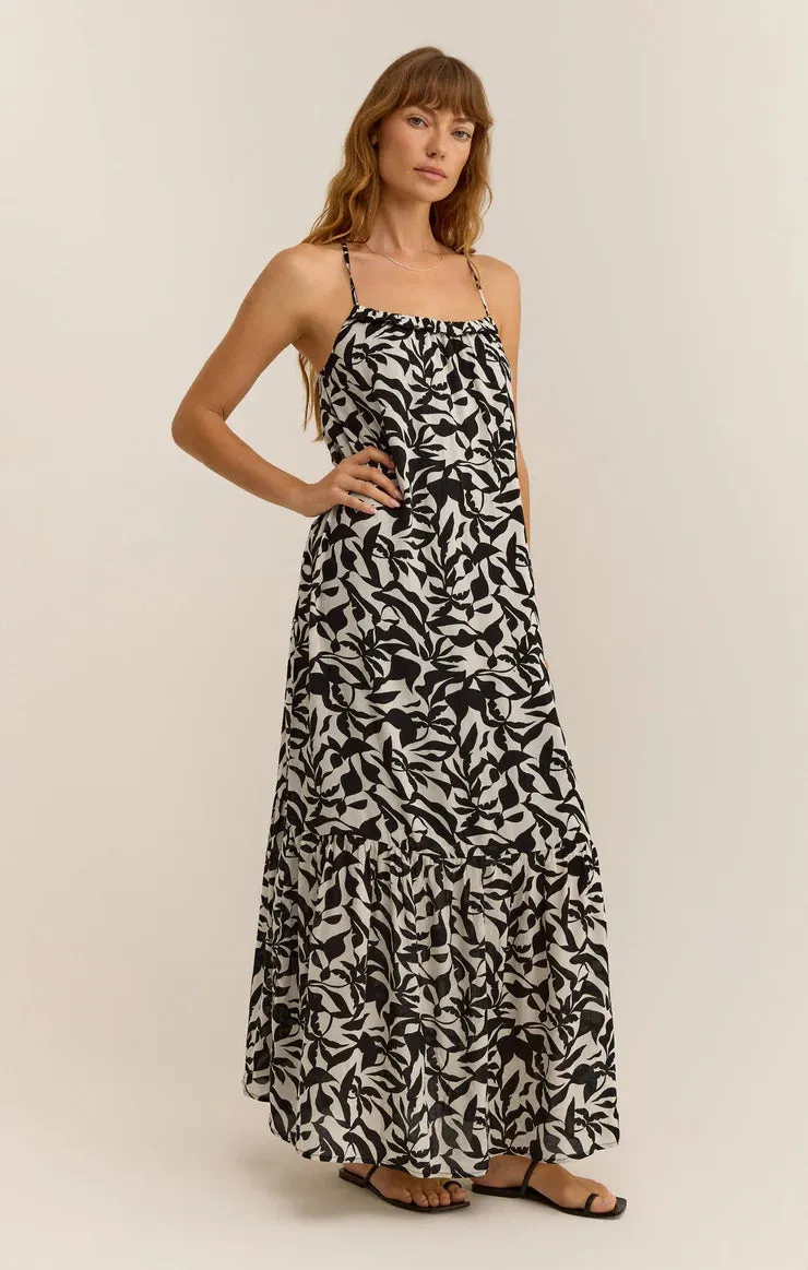 Cocktail Hour Leaf Maxi Dress