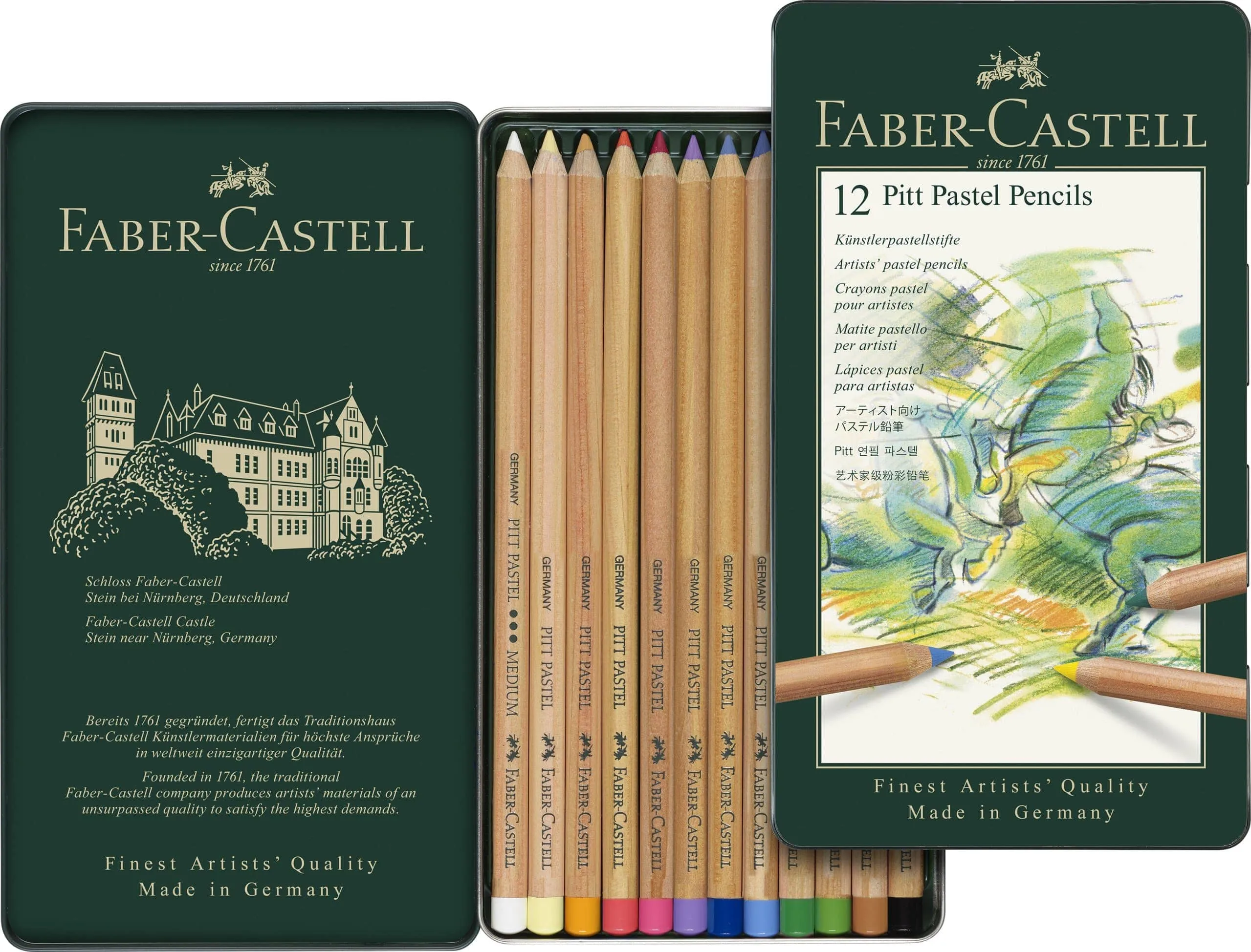 Color Pencil Pitt Pastel Tin of 12