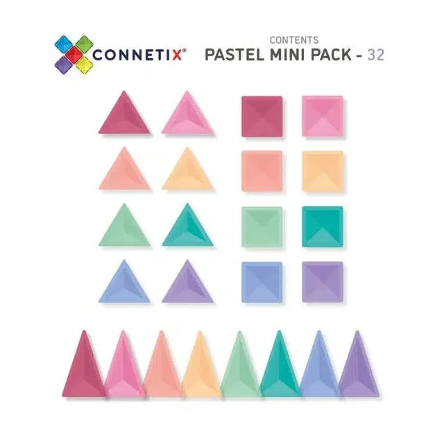 Connetix 32 piece pastel mini pack