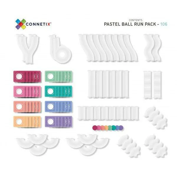 Connetix | Pastel Ball Run 106pcs (Ships in one week)