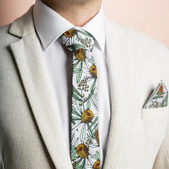 Cotton Tie - Banksia Grey