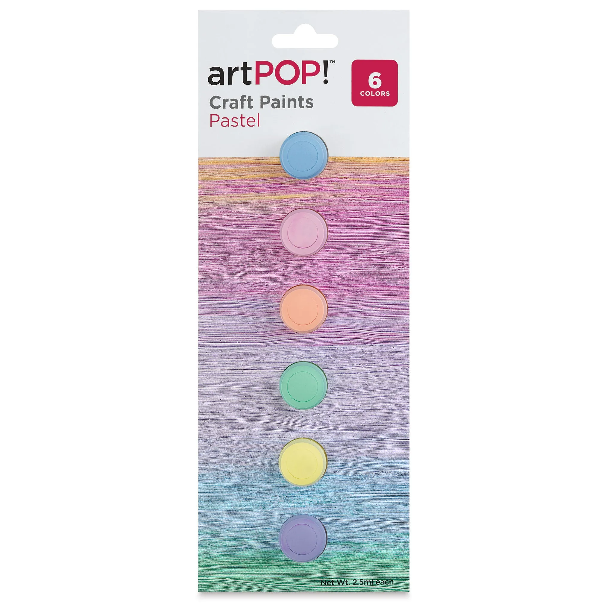 Craft Paint - Set of 6, Pastel Colors