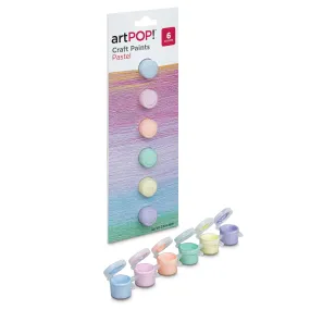 Craft Paint - Set of 6, Pastel Colors