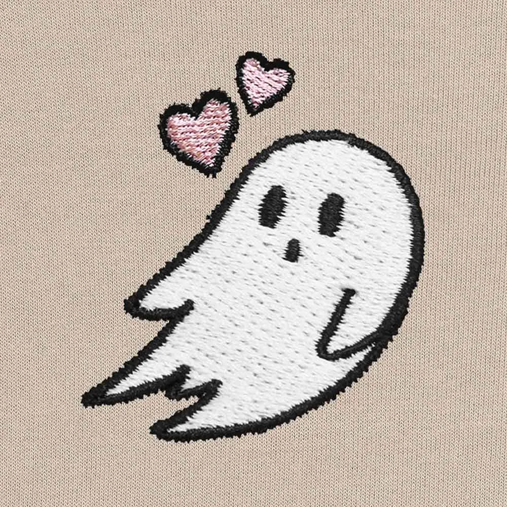 Dalix Heartly Ghost Cropped Hoodie