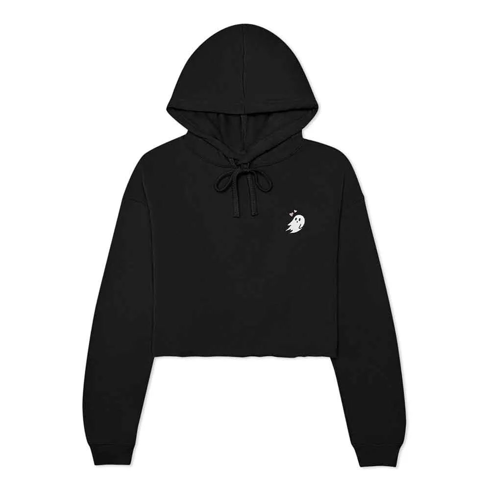 Dalix Heartly Ghost Cropped Hoodie