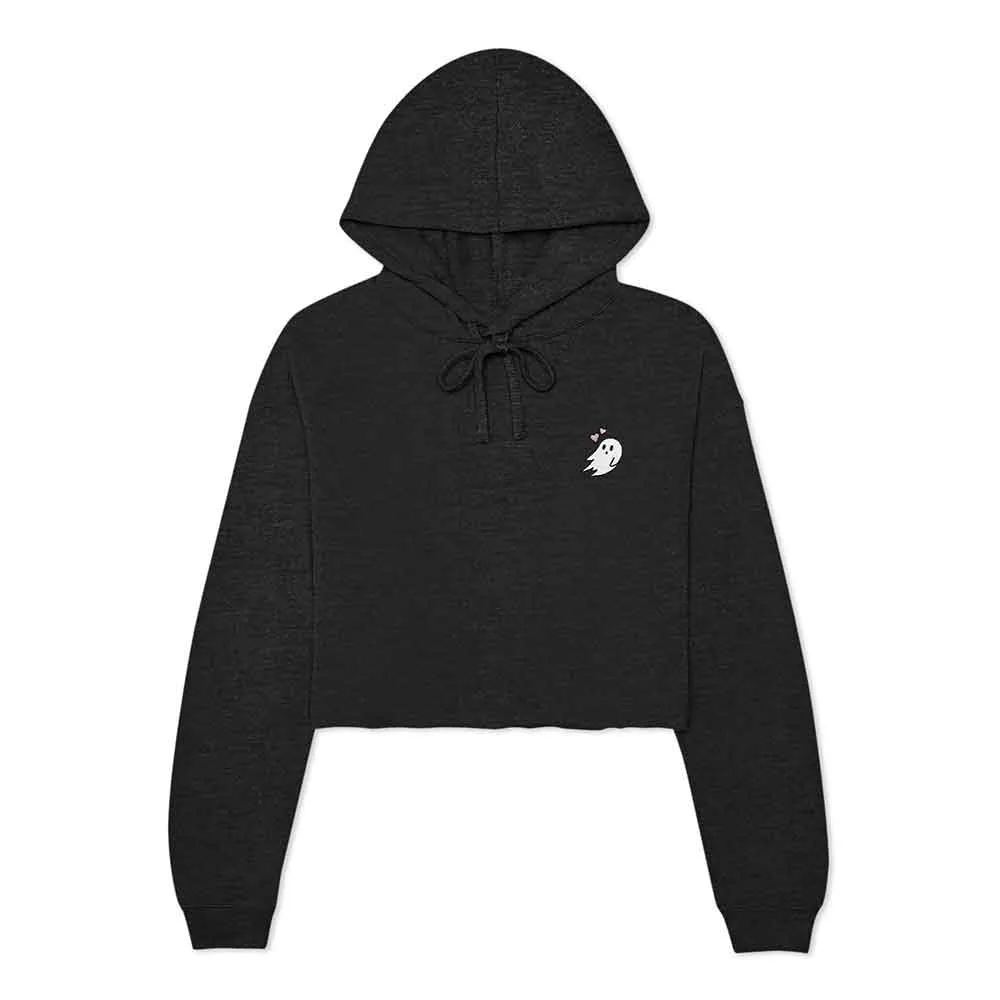 Dalix Heartly Ghost Cropped Hoodie