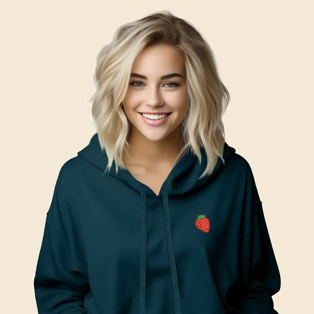 Dalix Strawberry Cropped Hoodie