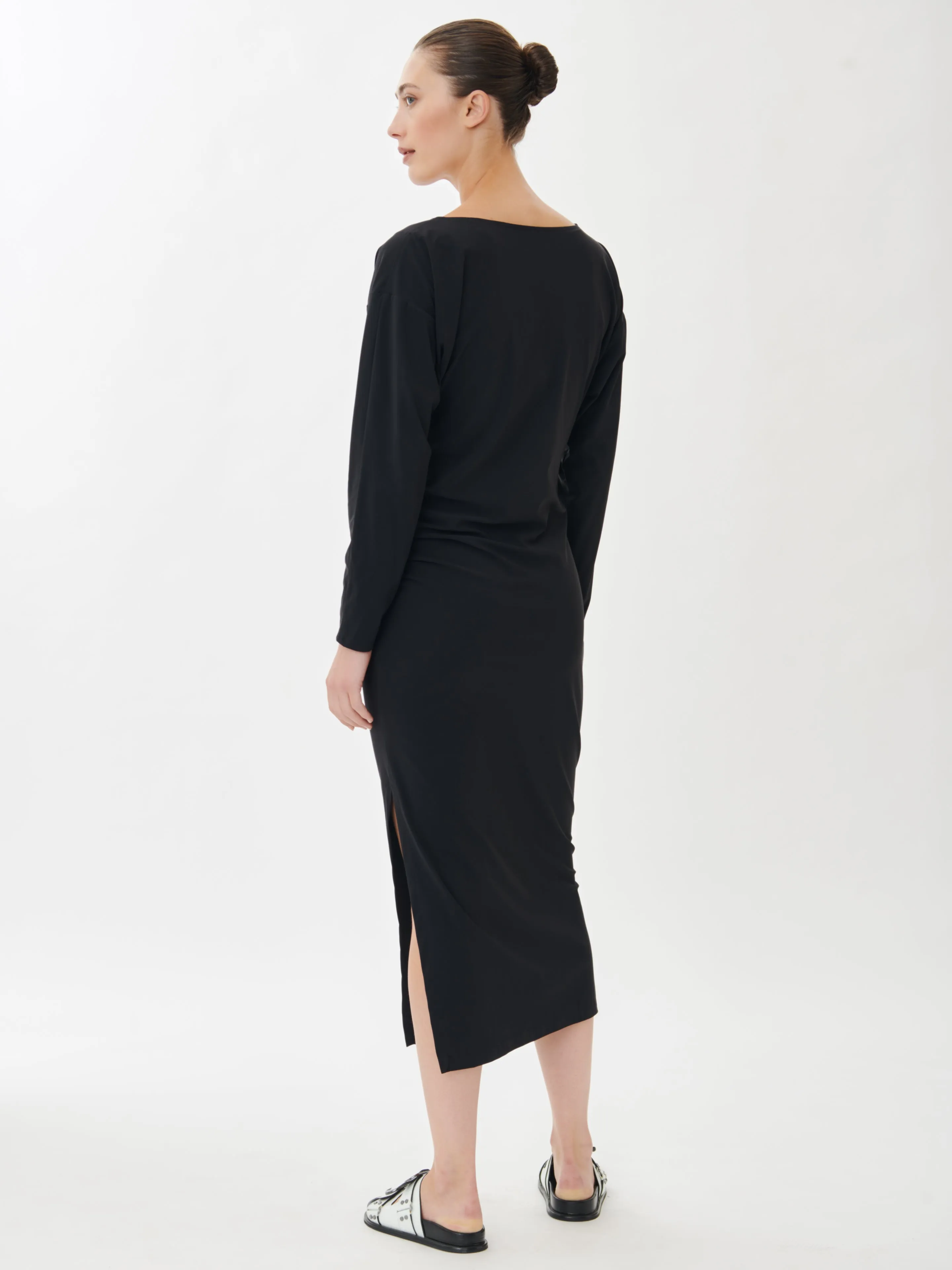 Dion Dress Technical Jersey | Black