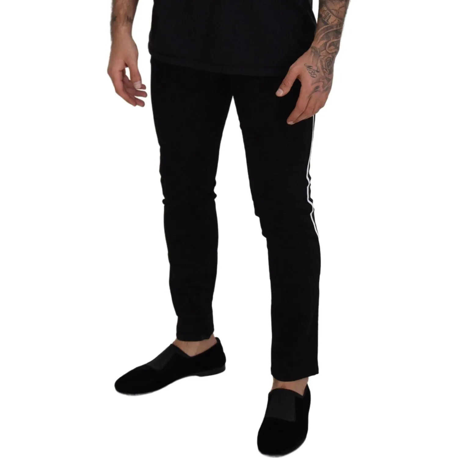 Dolce & Gabbana Elegant Black Slim Fit Denim Pants