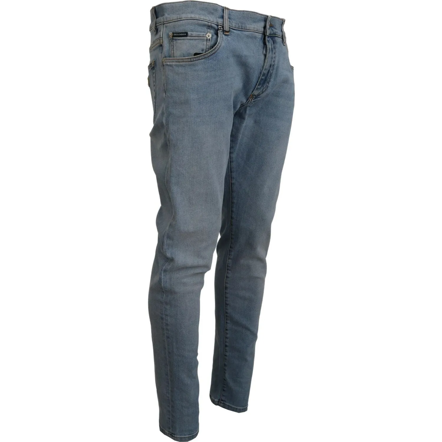 Dolce & Gabbana Elegant Slim Fit Light Blue Denim Pants