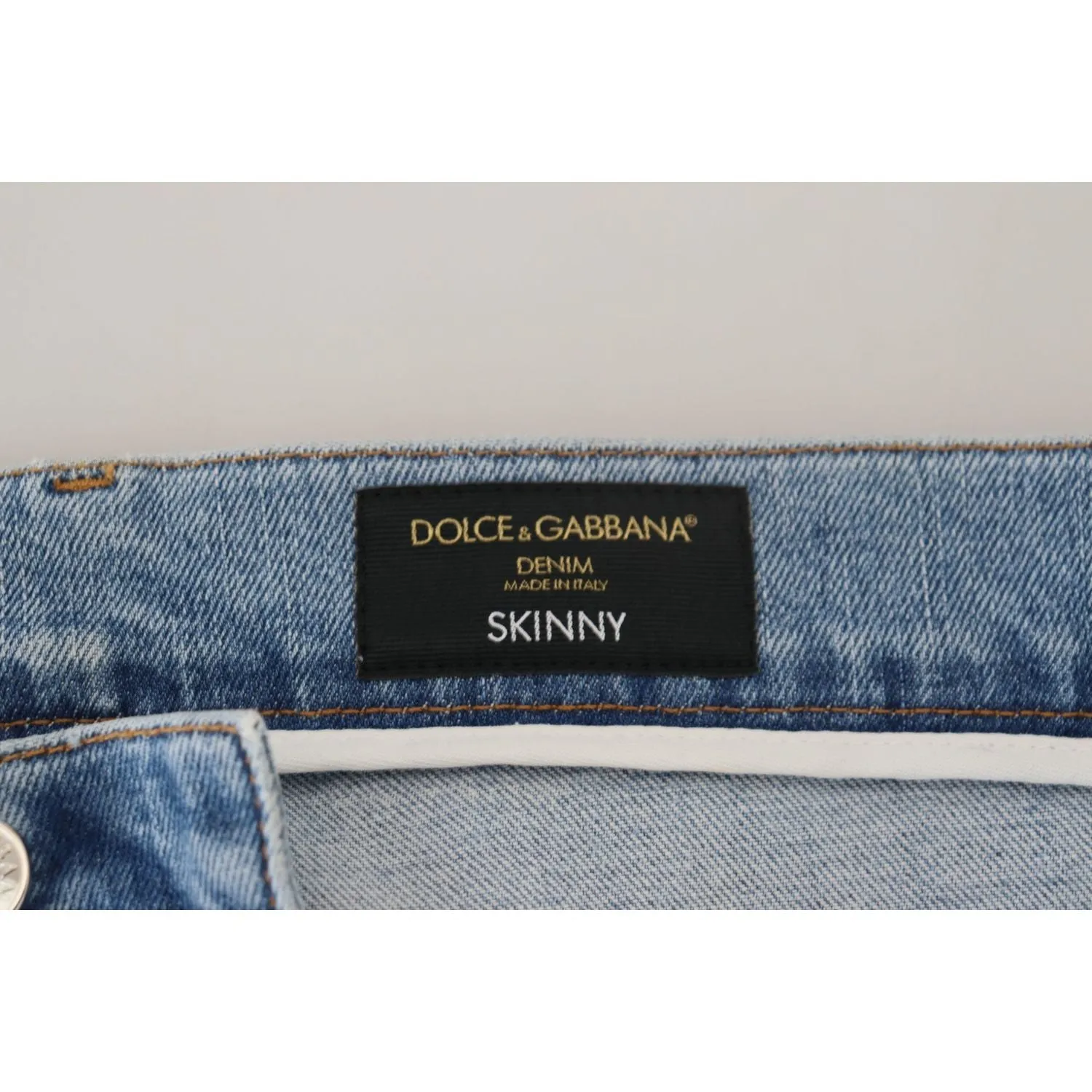 Dolce & Gabbana Elegant Slim Fit Light Blue Denim Pants